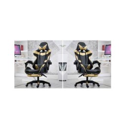 Fotel gamingowy Games z podnóżkiem i masażem