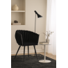 Krzesło ROSA welur plecione na czarnych nogach