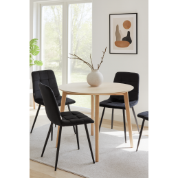 Krzesło FOX z przeszyciem tkanina Welur noga metalowa