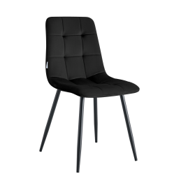 Krzesło FOX z przeszyciem tkanina Welur noga metalowa