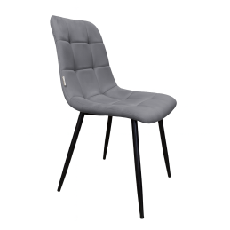 Krzesło FOX z przeszyciem tkanina Welur noga metalowa
