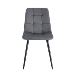 Krzesło FOX z przeszyciem tkanina Welur noga metalowa