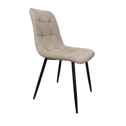 Krzesło FOX z przeszyciem tkanina Welur noga metalowa