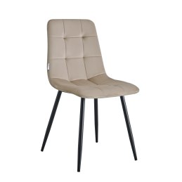 Krzesło FOX z przeszyciem tkanina Welur noga metalowa