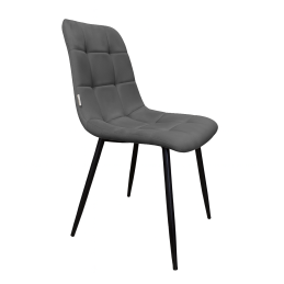 Krzesło FOX z przeszyciem tkanina Welur noga metalowa