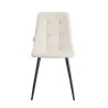 Krzesło FOX z przeszyciem tkanina Welur noga metalowa