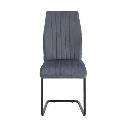 Krzesło IVO welur czarne na płozach