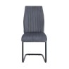 Krzesło IVO nowoczesne tkanina Welur płoza metalowa czarna