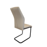 Krzesło IVO nowoczesne tkanina Welur płoza metalowa czarna