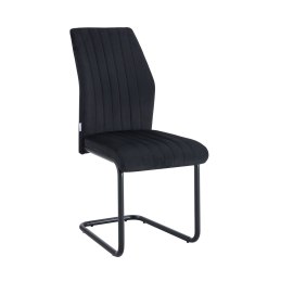 Krzesło IVO welur czarne na płozach