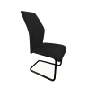 Krzesło IVO nowoczesne tkanina Welur płoza metalowa czarna