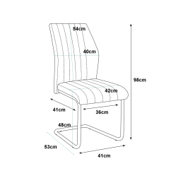 Krzesło IVO welur czarne na płozach