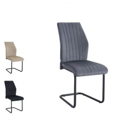 Krzesło IVO welur czarne na płozach