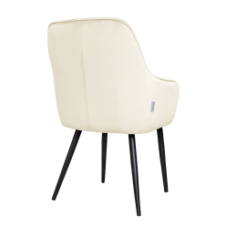 Krzesło EMMA pikowane tkanina Welur noga metalowa