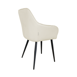 Krzesło EMMA pikowane tkanina Welur noga metalowa