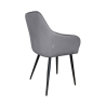 Krzesło EMMA pikowane tkanina Welur noga metalowa