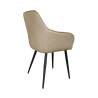 Krzesło EMMA pikowane tkanina Welur noga metalowa