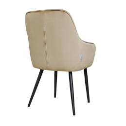 Krzesło EMMA pikowane tkanina Welur noga metalowa