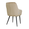 Krzesło EMMA pikowane tkanina Welur noga metalowa