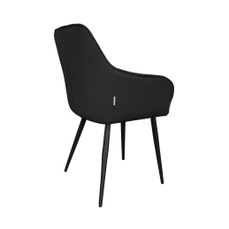 Krzesło EMMA pikowane tkanina Welur noga metalowa