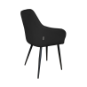 Krzesło EMMA pikowane tkanina Welur noga metalowa