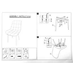 Krzesło Cherry tkanina Welur tapicerowane noga metalowa