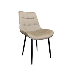Krzesło Cherry tkanina Welur tapicerowane noga metalowa