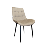 Krzesło Cherry tkanina Welur tapicerowane noga metalowa