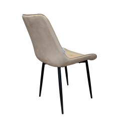 Krzesło Cherry tkanina Welur tapicerowane noga metalowa