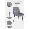 Krzesło Cherry tkanina Welur tapicerowane noga metalowa