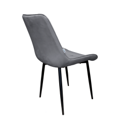 Krzesło Cherry tkanina Welur tapicerowane noga metalowa