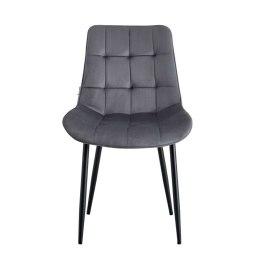Krzesło Cherry tkanina Welur tapicerowane noga metalowa