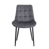 Krzesło Cherry tkanina Welur tapicerowane noga metalowa