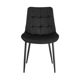 Krzesło Cherry tkanina Welur tapicerowane noga metalowa
