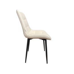 Krzesło Cherry tkanina Welur tapicerowane noga metalowa