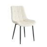 Krzesło Cherry tkanina Welur tapicerowane noga metalowa