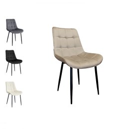 Krzesło Cherry welur z pikowanym siedziskiem