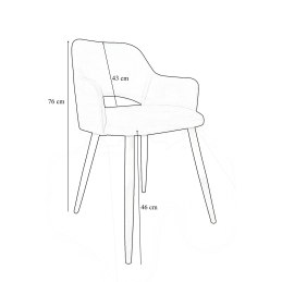 Krzesło Milano tkanina Vogue noga metalowa