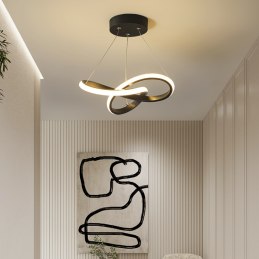 Nowoczesna lampa LED pierścieniowa AT73-ESL-Black
