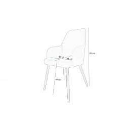 Krzesło WESTA tkanina Welur noga metalowa