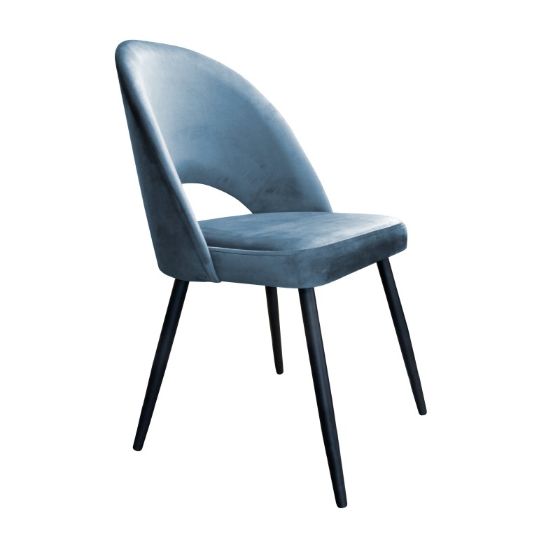 Krzesło Polo tkanina welur, nogi metalowe