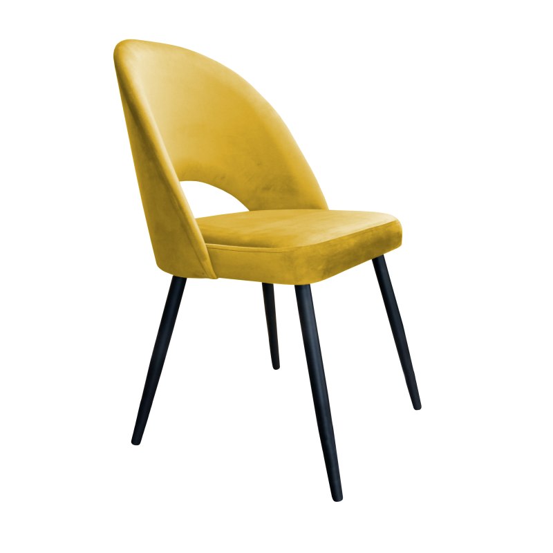 Krzesło Polo tkanina welur, nogi metalowe