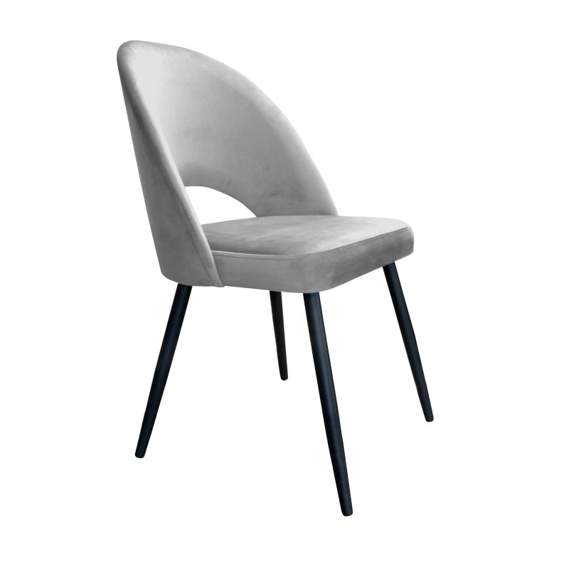 Krzesło Polo tkanina welur, nogi metalowe