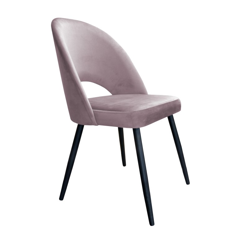 Krzesło Polo tkanina welur, nogi metalowe