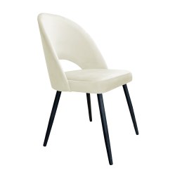 Krzesło Polo tkanina welur, nogi metalowe