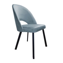 Krzesło Polo tkanina welur, nogi metalowe