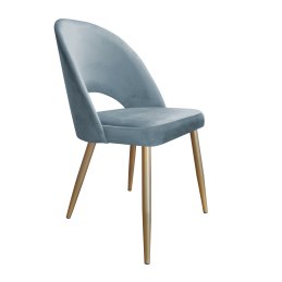 Krzesło Polo tkanina welur, nogi metalowe