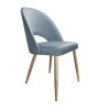 Krzesło Polo tkanina welur, nogi metalowe