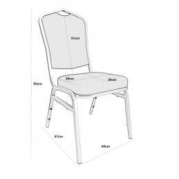 Krzesło Vega welur z metalowym stelażem