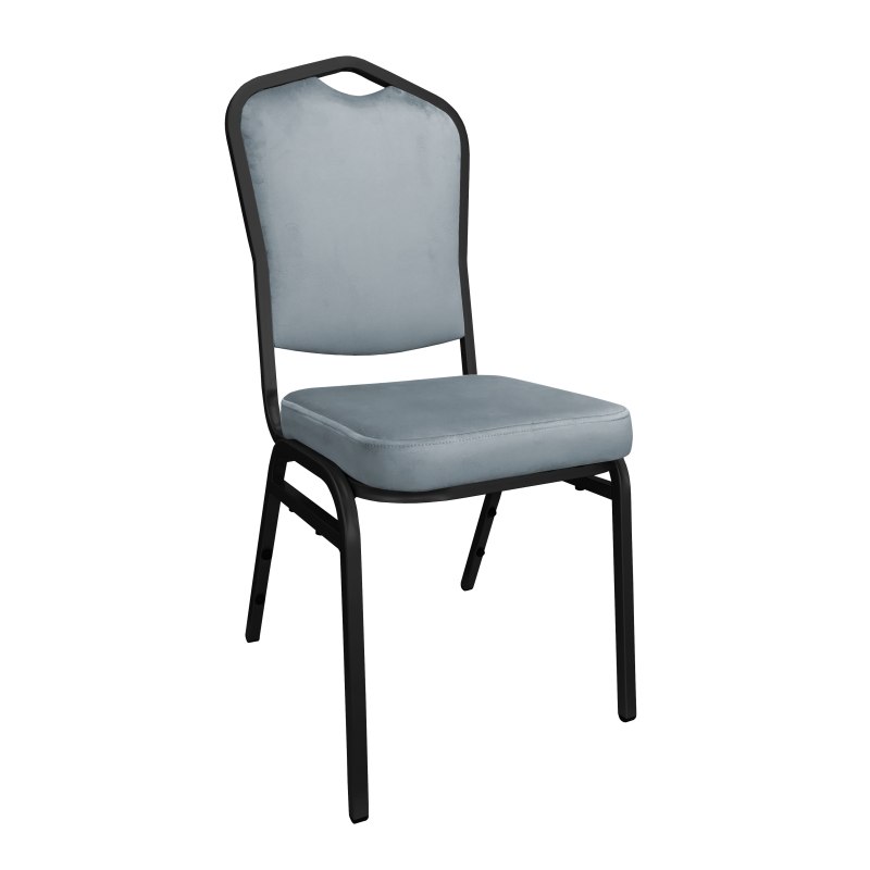 Krzesło Vega welur z metalowym stelażem